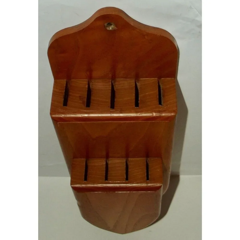 Knife Block Handmade Oak Wall Hanging (9 slots) 12.25